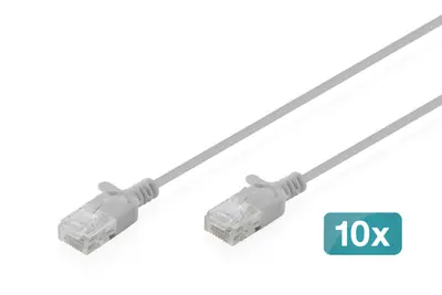 Digitus CAT6 U-UTP Patch Cable 0,3m Grey (10 Pack)