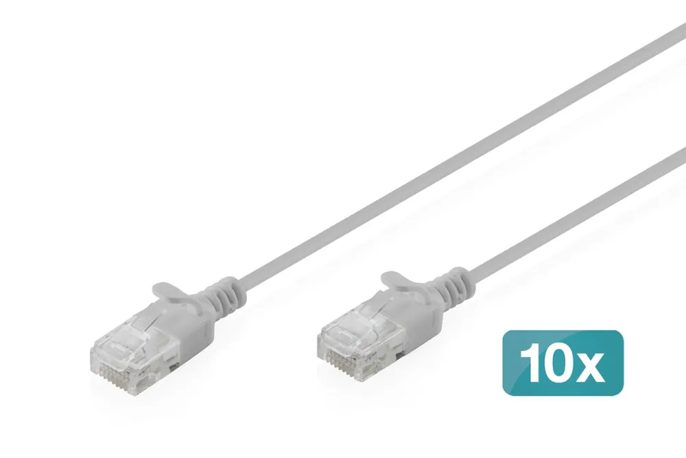 Digitus CAT6 U-UTP Patch Cable 0,5m Grey (10 Pack)