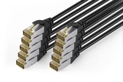 Digitus CAT6A S-FTP Patch Cable 1m Black (10 Pack) – 2. kép