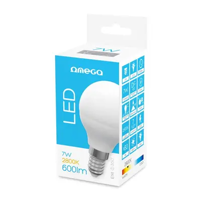 Platinet OMEGA LED BULB COMFORT 2800K E14 7W – 2. kép