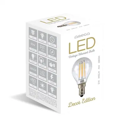 Platinet OMEGA LED BULB FILAMENT E14 2800K 4W – 2. kép