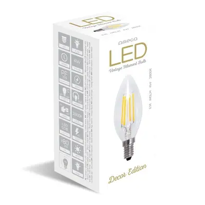 Platinet OMEGA LED BULB FILAMENT E14 2800K 4W CANDLE – 2. kép