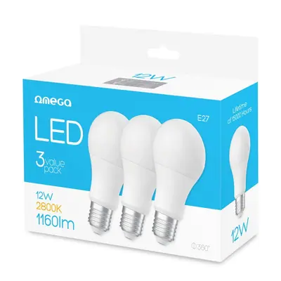 Platinet OMEGA LED BULB ECO 2800K E27 10W 3 PACK – 2. kép