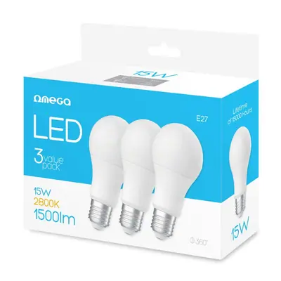 Platinet OMEGA LED BULB ECO 2800K E27 15W 3PACK – 2. kép
