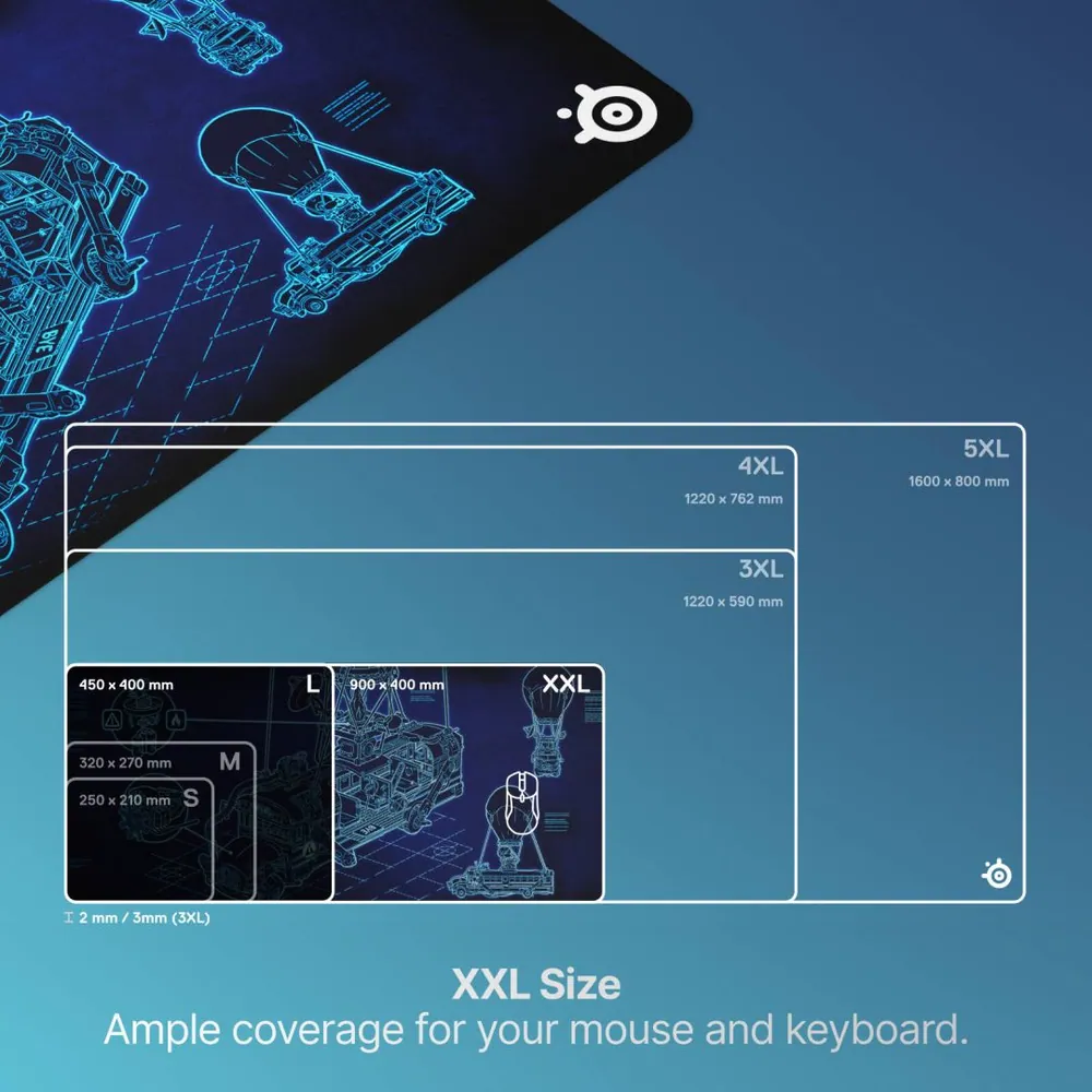 Steelseries QCK XXL Fortnite Egérpad Blue – 4. kép