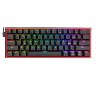 Redragon Fizz RGB, wired mechanical keyboard,RGB, red switch Black HU