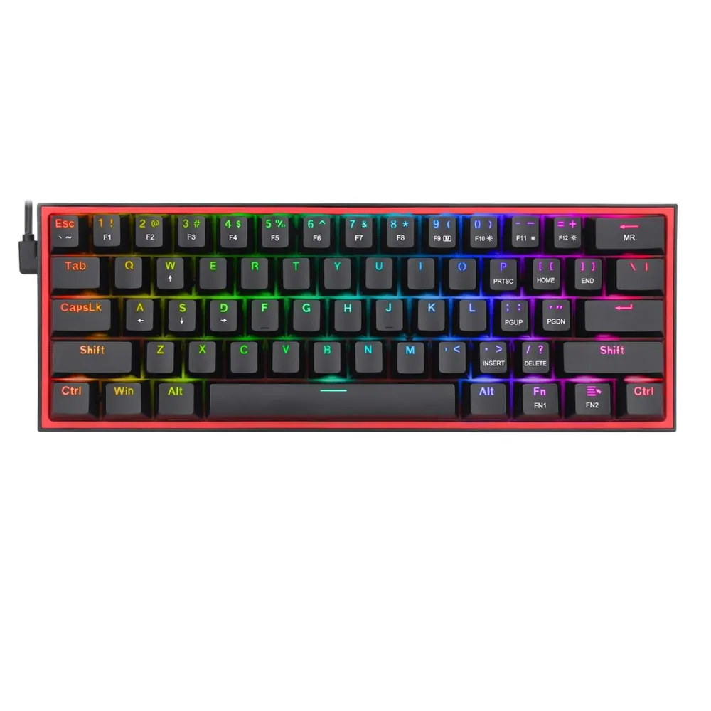 Redragon Fizz RGB, wired mechanical keyboard,RGB, red switch Black HU