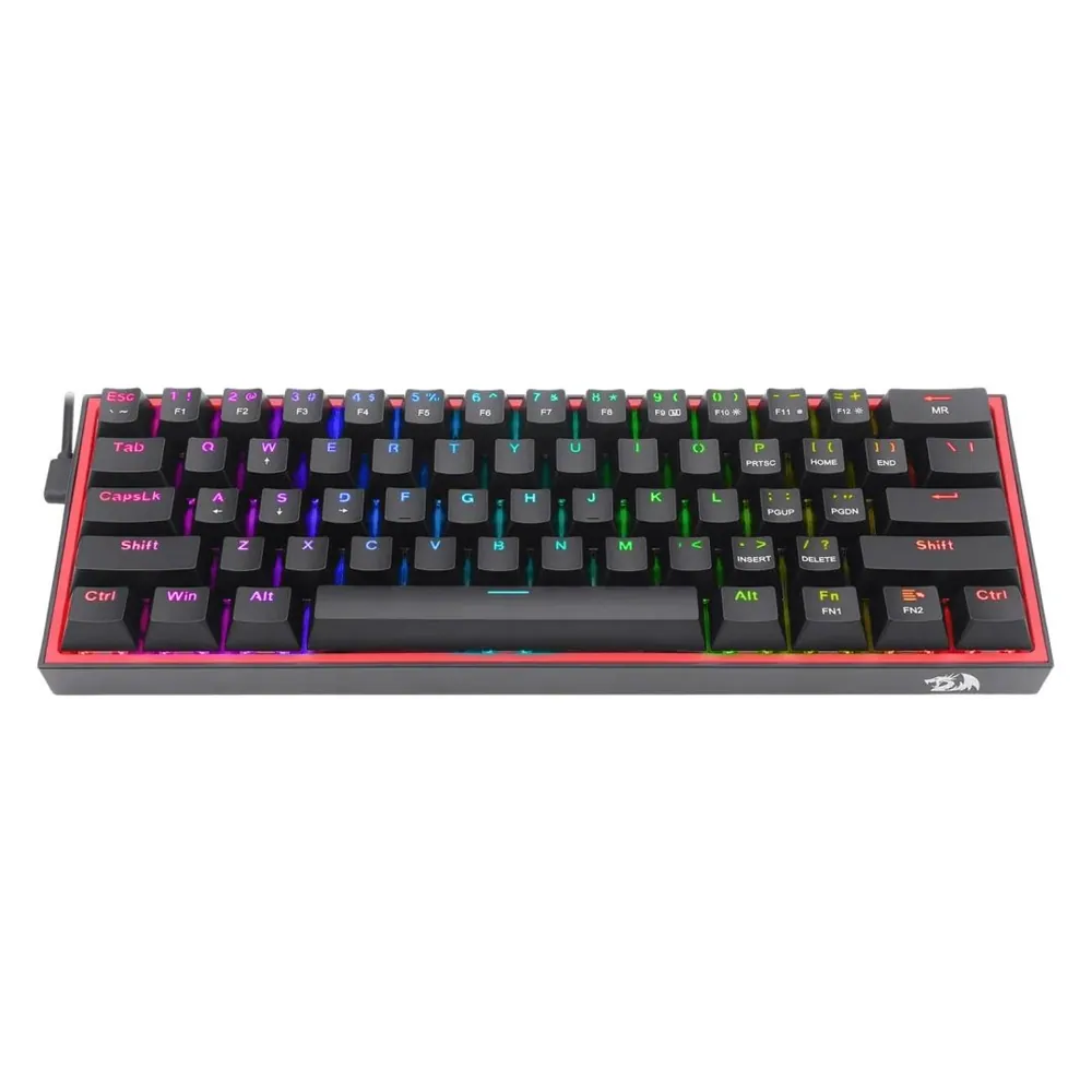 Redragon Fizz RGB, wired mechanical keyboard,RGB, red switch Black HU – 7. kép