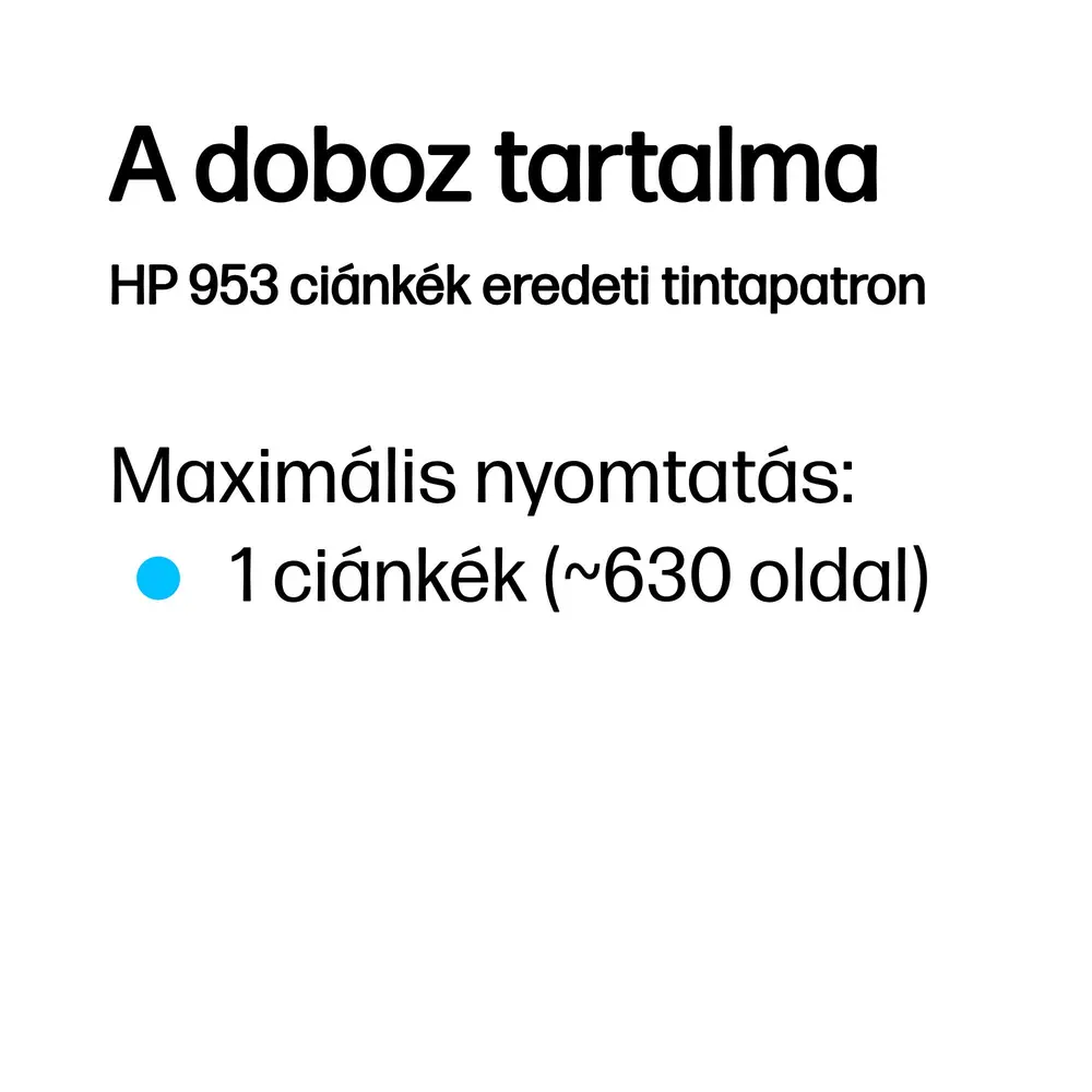 HP F6U12AE /953 cyan patron – 3. kép