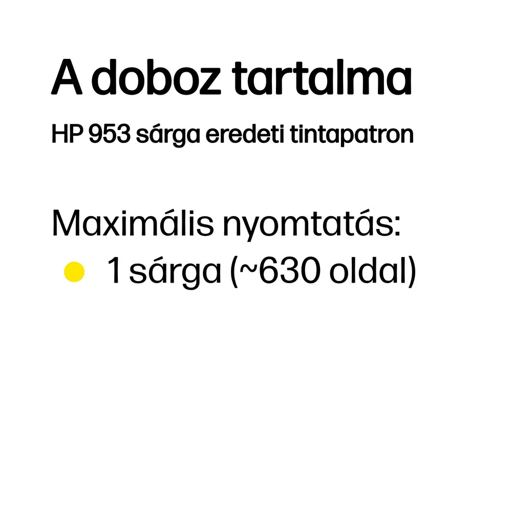 HP F6U14AE /953 sárga patron – 3. kép