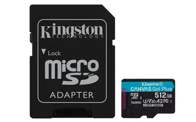 SD Micro 512GB XC Kingston 1Adapter UHS-I U3 SDCG4/512GB