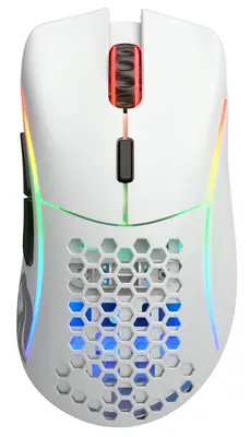 Glorious Gaming Model D RGB rádiós optikai egér fehér GLO-MS-DW-MW