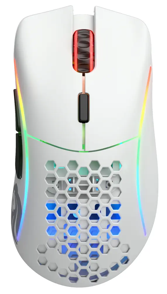 Glorious Gaming Model D RGB rádiós optikai egér fehér GLO-MS-DW-MW