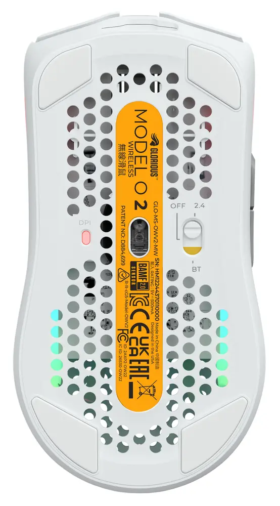 Glorious Gaming Model O 2 RGB rádiós optikai egér fehér GLO-MS-OWV2-MW – 6. kép