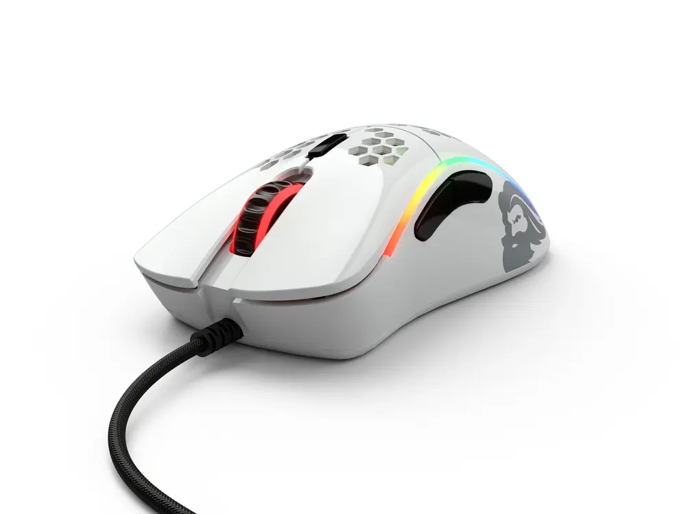 Glorious Gaming Model D- RGB USB optikai egér fényes fehér GLO-MS-DM-GW