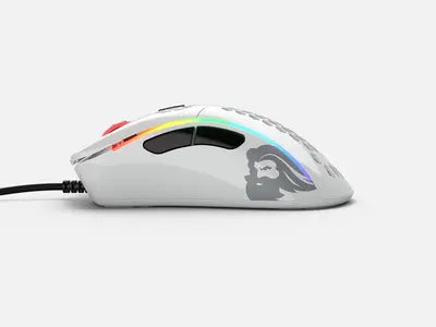 Glorious Gaming Model D- RGB USB optikai egér fényes fehér GLO-MS-DM-GW – 2. kép
