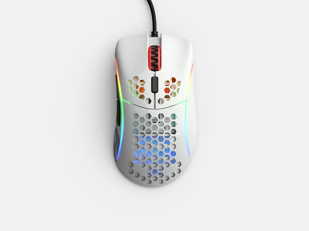 Glorious Gaming Model D- RGB USB optikai egér fényes fehér GLO-MS-DM-GW – 4. kép