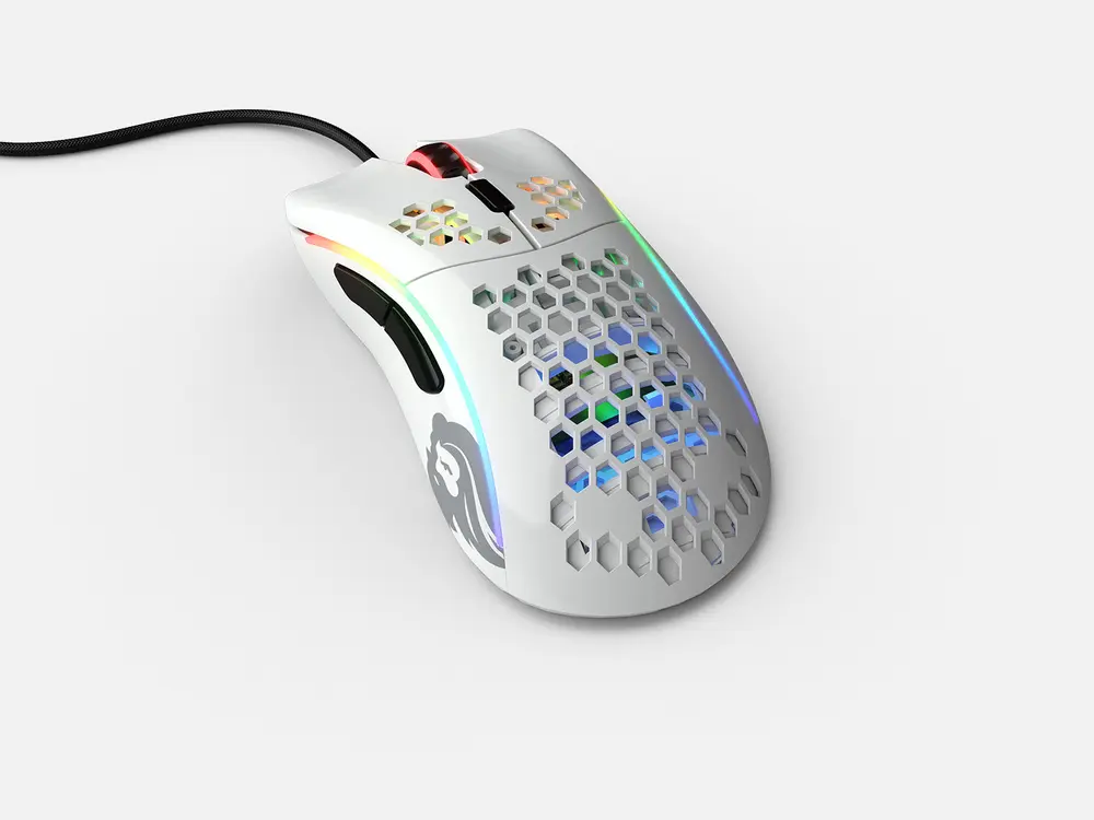 Glorious Gaming Model D- RGB USB optikai egér fényes fehér GLO-MS-DM-GW – 6. kép
