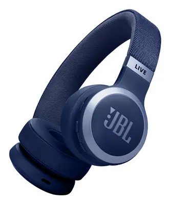 JBL Live 670NC Bluetooth Over-Ear Noise-Cancelling Headset Blue