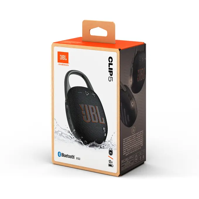 JBL Clip5 Bluetooth Ultra-portable Waterproof Speaker Black – 8. kép