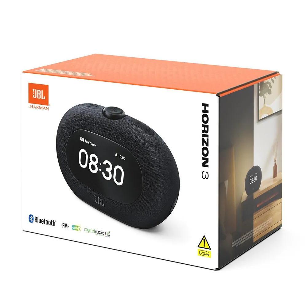 JBL Horizon 3 FM Bluetooth clock radio speaker with FM Black – 7. kép