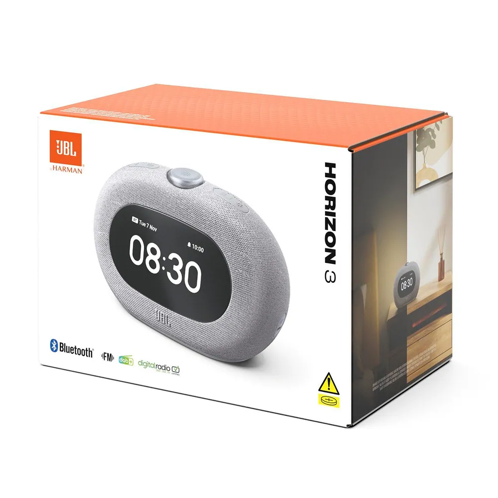 JBL Horizon 3 FM Bluetooth clock radio speaker with FM Grey – 7. kép