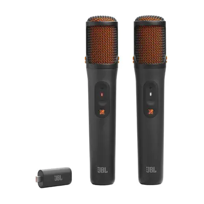 JBL EasySing Mics mikrofon készlet, 2 db, Vezeték nélküli, Real Time AI Vocal Remover, 10 óra üzemidő, Fekete