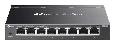 TP-Link Switch Menedzselhető - ES208G (Omada; 8x 1Gbps)