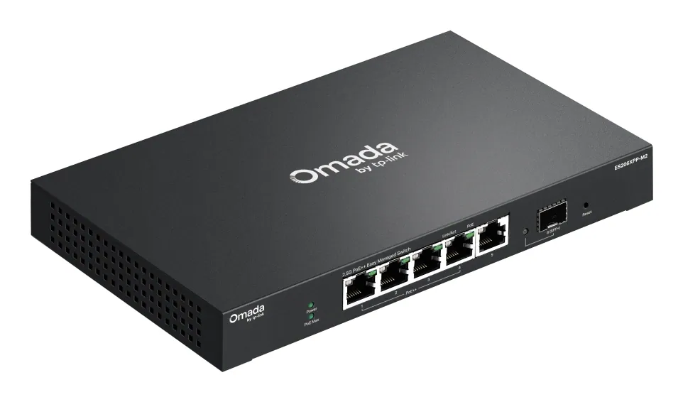 TP-Link Switch Menedzselhető - ES206XPP-M2 (Omada; 5x 2,5Gbps; 1x 10Gbps SFP+ port; 4x 802.3af/at PoE++ port; 120W PoE) – 4. kép