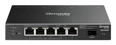 TP-Link SG2206MP Omada Access 6-Port Gigabit Switch with 4-Port PoE+
