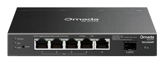 TP-Link SG2206MP Omada Access 6-Port Gigabit Switch with 4-Port PoE+