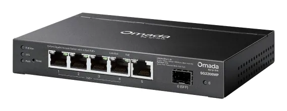 TP-Link SG2206MP Omada Access 6-Port Gigabit Switch with 4-Port PoE+ – 3. kép