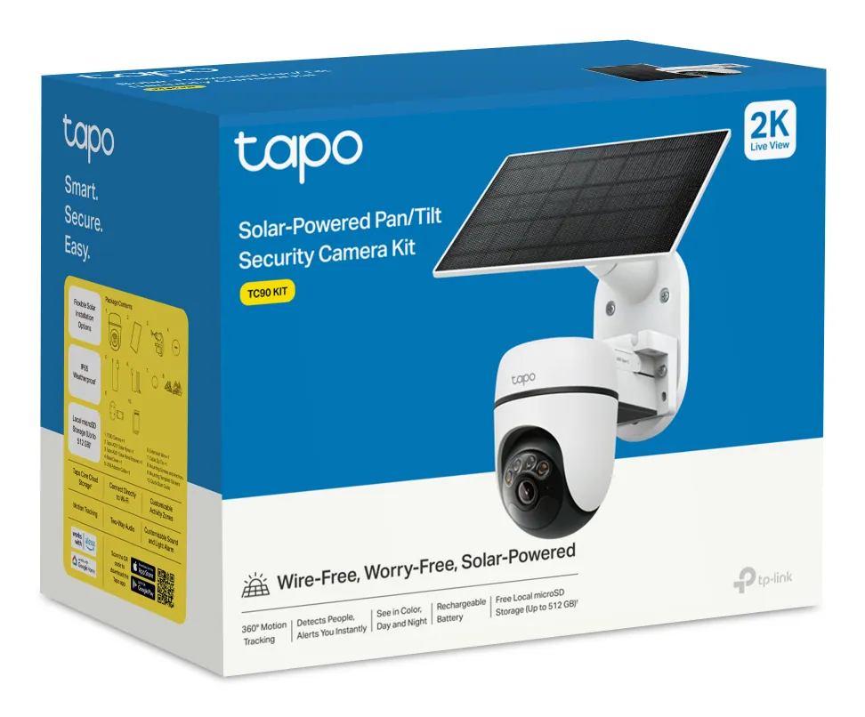 TP-Link Tapo TC90 KIT Solar-Powered Pan/Tilt Security Camera Kit – 4. kép