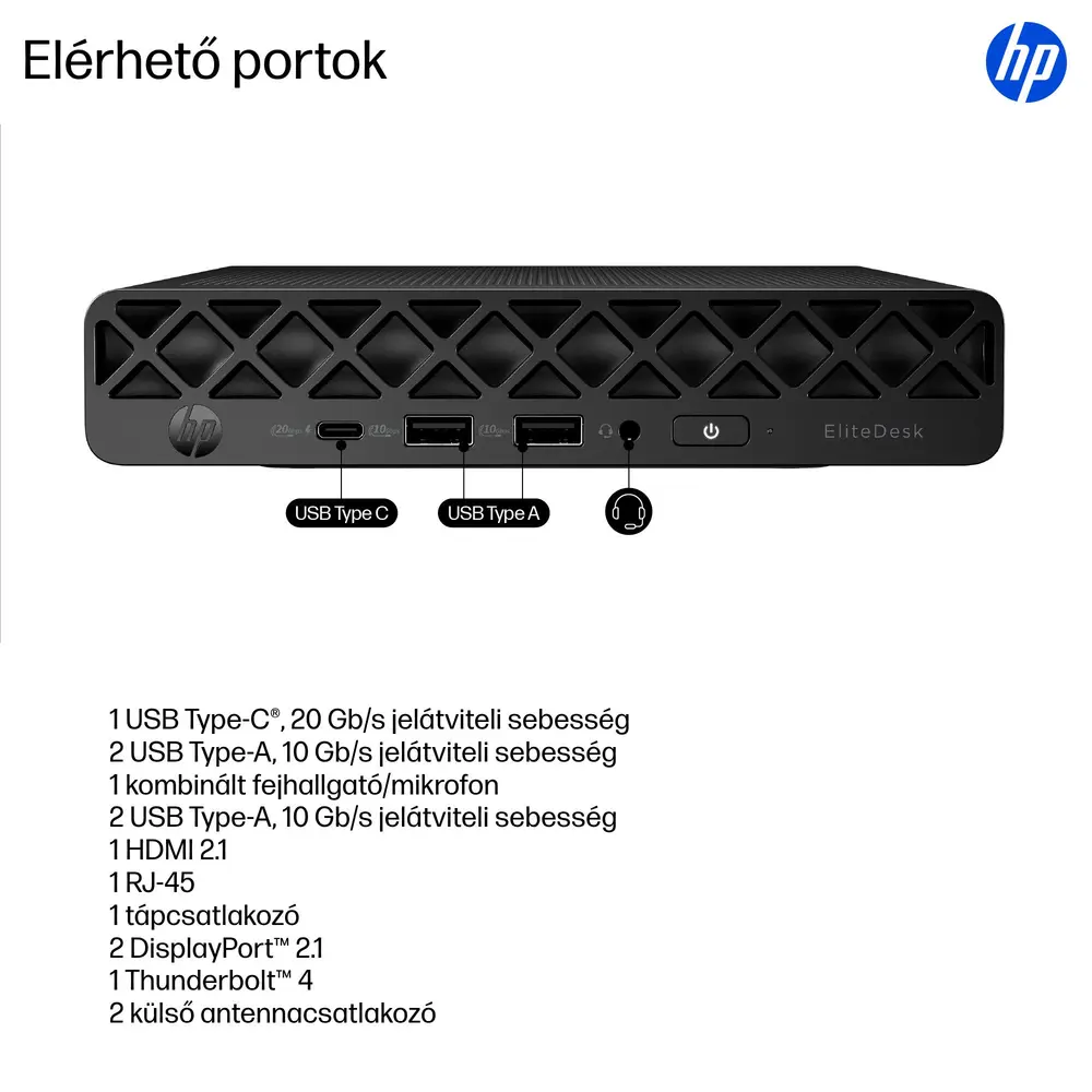 HP EliteDesk 8 Mini G1i, Core Ultra7-265T 1.5GHz, 16GB, 512GB, Win 11 Prof. – 4. kép