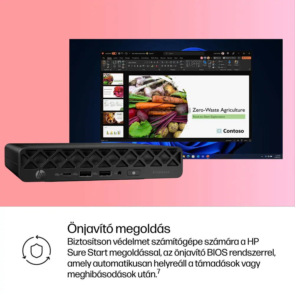 HP EliteDesk 8 Mini G1i, Core Ultra7-265T 1.5GHz, 16GB, 512GB, Win 11 Prof. – 5. kép