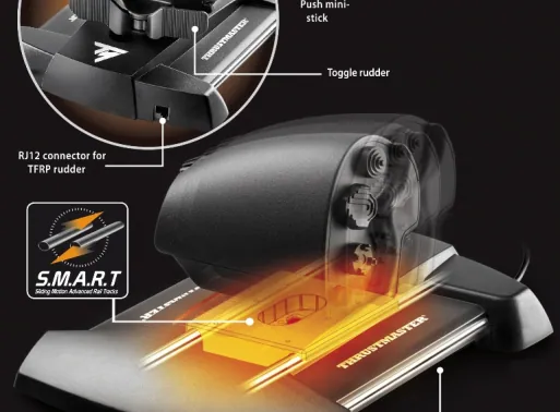 Thrustmaster T-16000M FCS Hotas USB Joystick és Gázkar Black – 7. kép