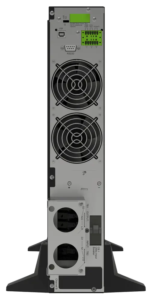 LEGRAND KEOR DK UPS, 6000VA 4U-700mm 3x6mm2 3x6mm2 + 8xC13+2xC19 online kettős konverziós szünetmentes rack/torony – 3. kép