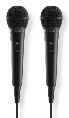 Hama Karaoke Microphone Set Black