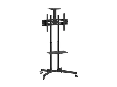 Equip TV/Monitor állvány - 650603 (37"-70" álló, dönthető, állítható magasság, Max.:50kg, fekete/szürke)
