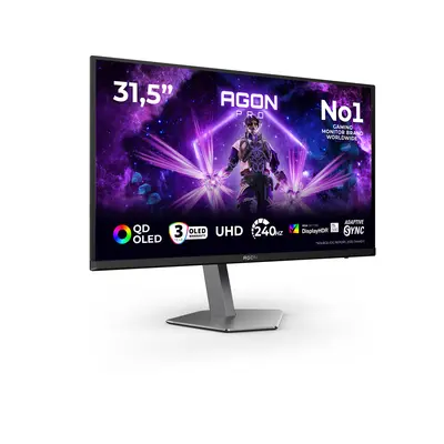 AOC Gaming 240Hz OLED monitor 31.5" AG326UZD2, 3840x2160, 16:9, 250cd/m2, 0,03ms, 2xHDMI/DisplayPort/2xUSB-A/USB-B – 2. kép