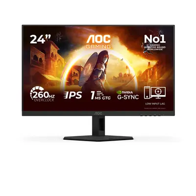 AOC IPS Gaming monitor 23,8" 24G4ZRE 1920x1080, 16:9, 300cd/m2, 1ms, DisplayPort/2xHDMI, 260 Hz
