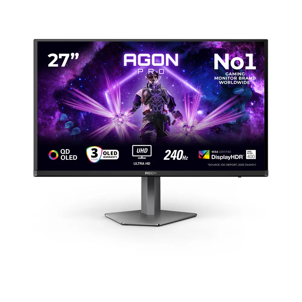 AOC Gaming OLED 240Hz monitor 26,5" AG276UZD, 3840x2160, 16:9, 0.03 ms, HDMIx2/Displayport/USB/USB-C