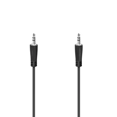 Hama Jack stereo 3,5mm (3pin) -> Jack stereo 3,5mm (3pin) M/M audio kábel 5m fekete