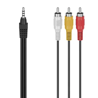 Hama Audio/video jack male 3,5mm 3 RCA males 1,5m Black