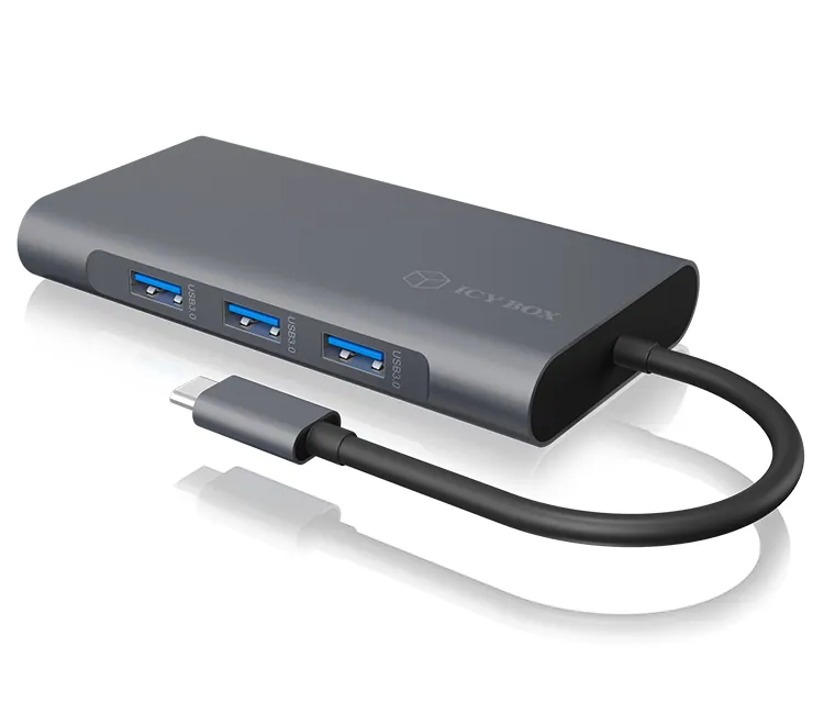 Raidsonic IcyBox IB-DK4040-CPD USB Type-C DockingStation with two video interfaces
