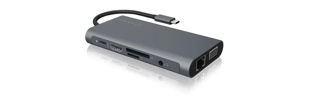 Raidsonic IcyBox IB-DK4040-CPD USB Type-C DockingStation with two video interfaces – 2. kép