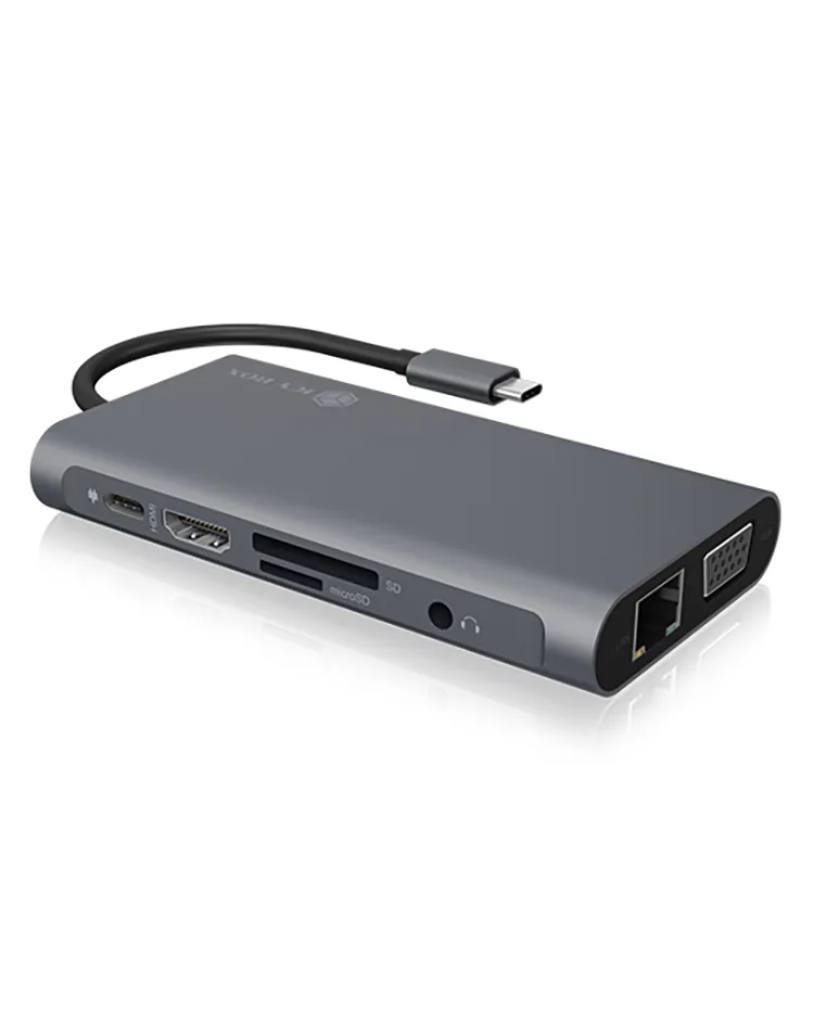 Raidsonic IcyBox IB-DK4040-CPD USB Type-C DockingStation with two video interfaces – 6. kép