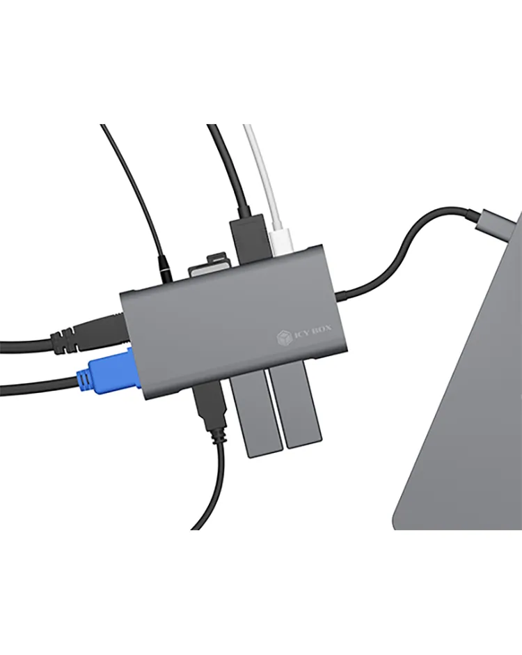 Raidsonic IcyBox IB-DK4040-CPD USB Type-C DockingStation with two video interfaces – 7. kép