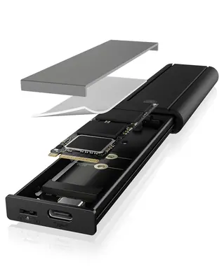Raidsonic IcyBox IB-1807MT-C31 External Type-C enclosure for M.2 NVMe SSD Black – 2. kép