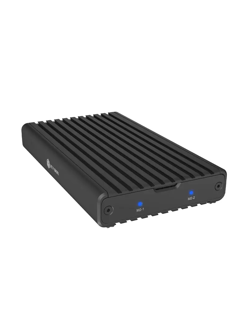 Raidsonic Icy Box IB-2817M-C32 M.2 NVMe ház két SSD-hez, USB Type-C 20Gb/s